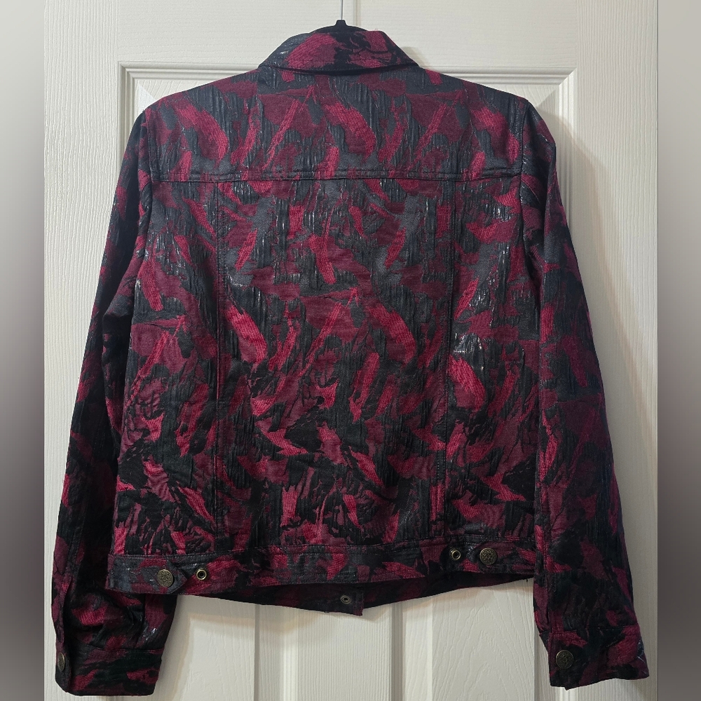 Ruby Rd. Red And Black Jacket, Size 8 - image 2